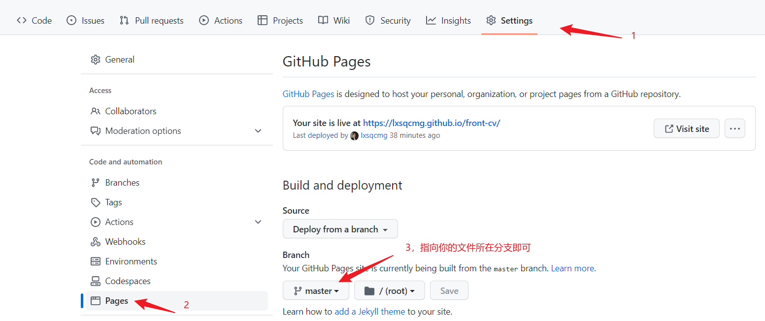 github分支关联